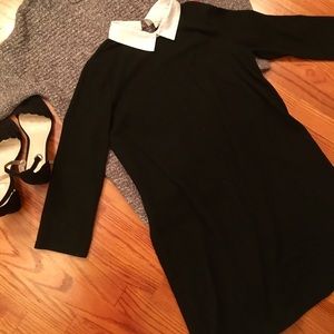 Zara Long-Sleeved White Collar Dress